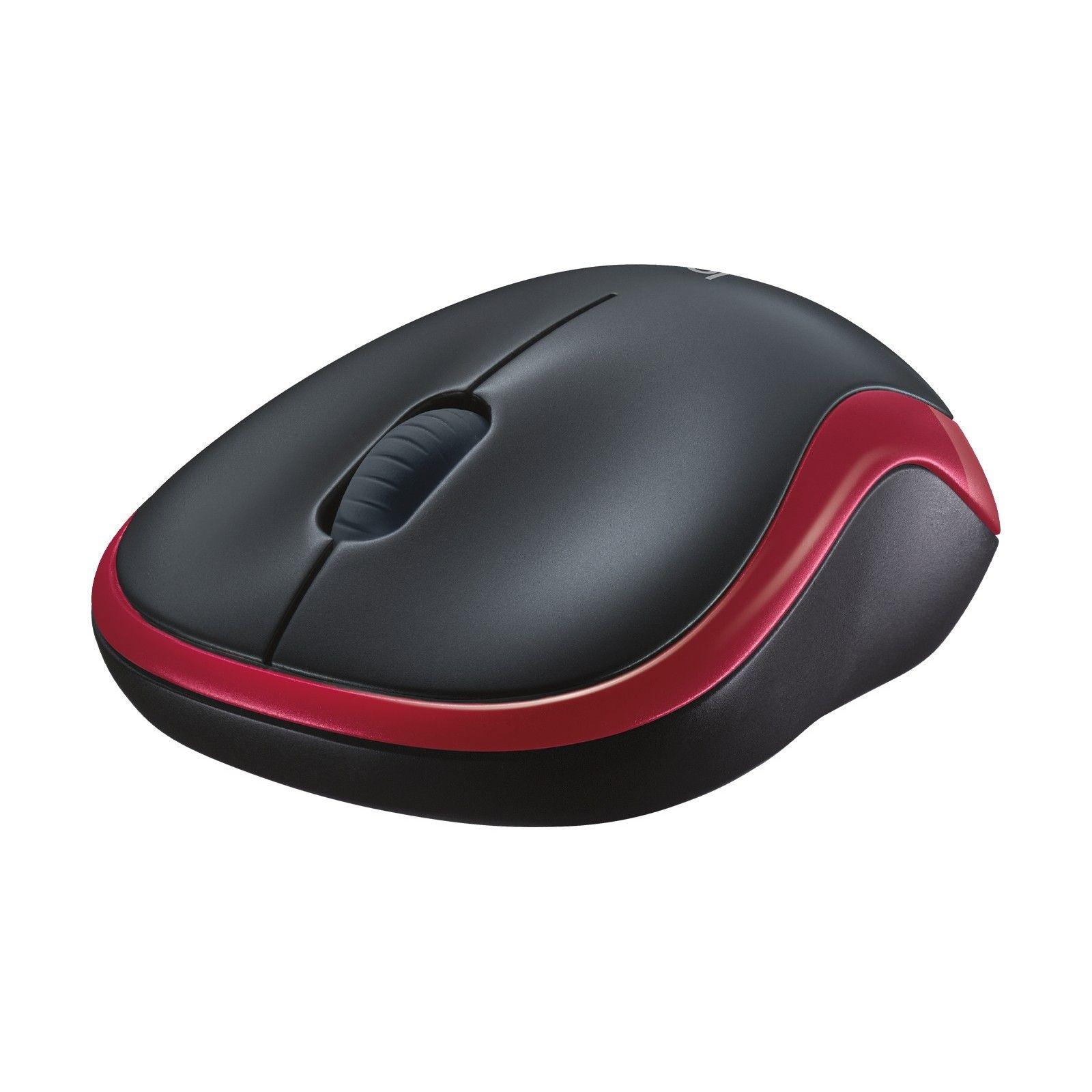 Mouse inalámbrico Logitech M185 1000 DPI compacto rojo-4