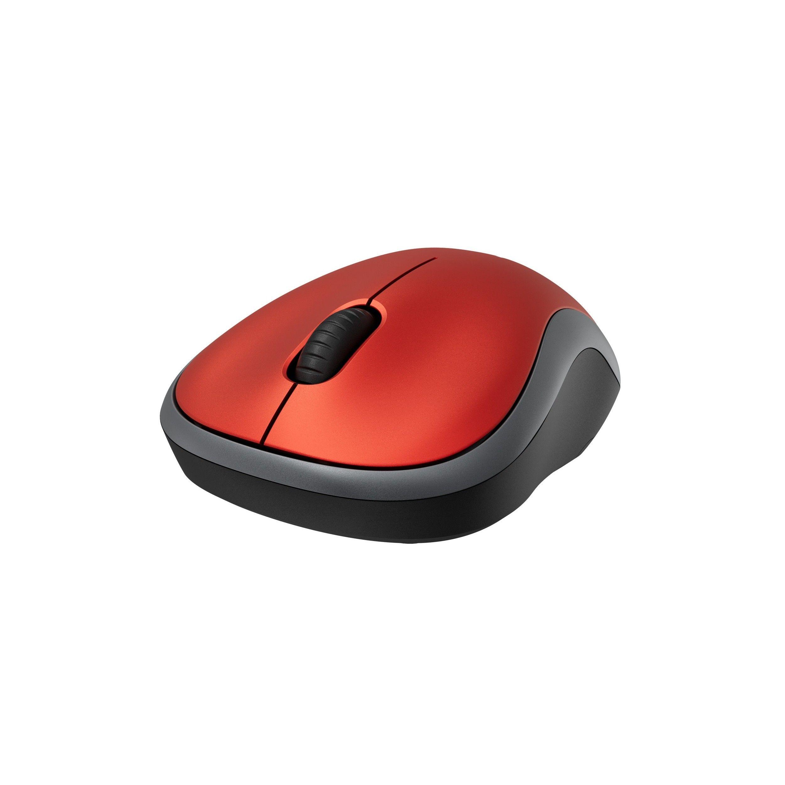 Mouse inalámbrico Logitech M185 1000 DPI compacto rojo-5