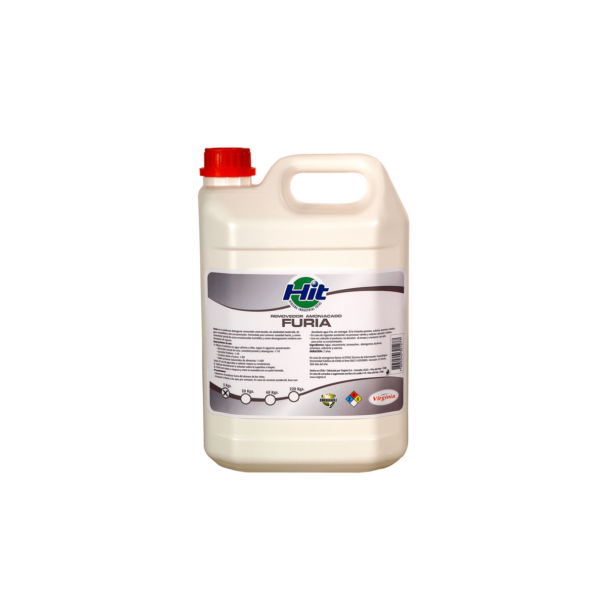Removedor Virginia Hit Amoniacado Furia 5 L-1