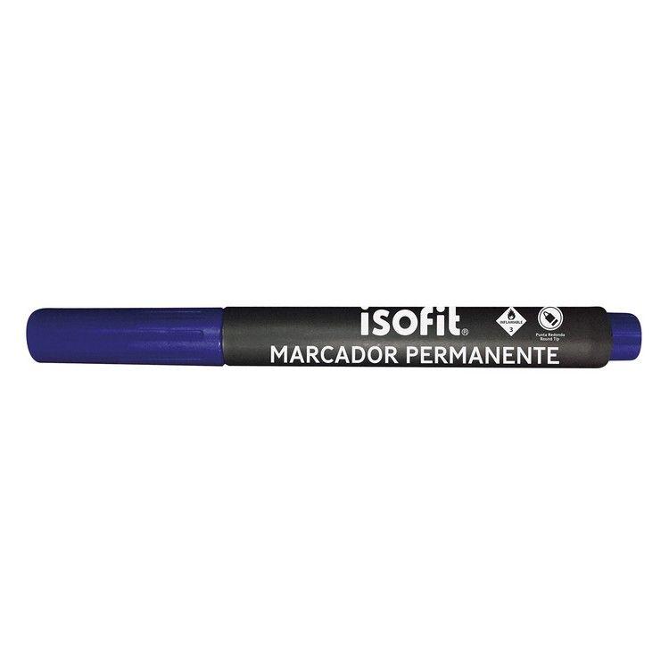 Marcador permanente ISOFIT punta redonda azul-0