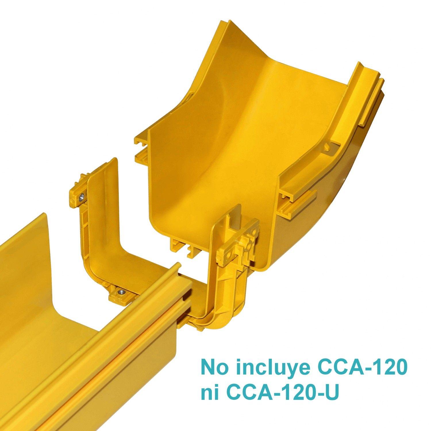 Ángulo interior 120x100 mm 45º macho PC+ABS LSZH amarillo-4