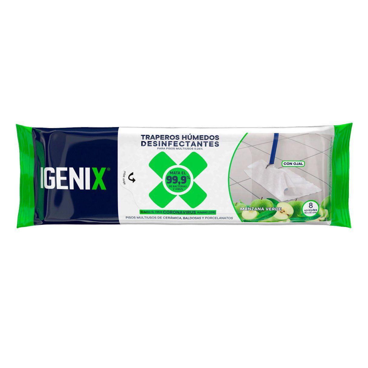 Trapero húmedo Igenix multiusos 8 unidades aroma manzana verde-1
