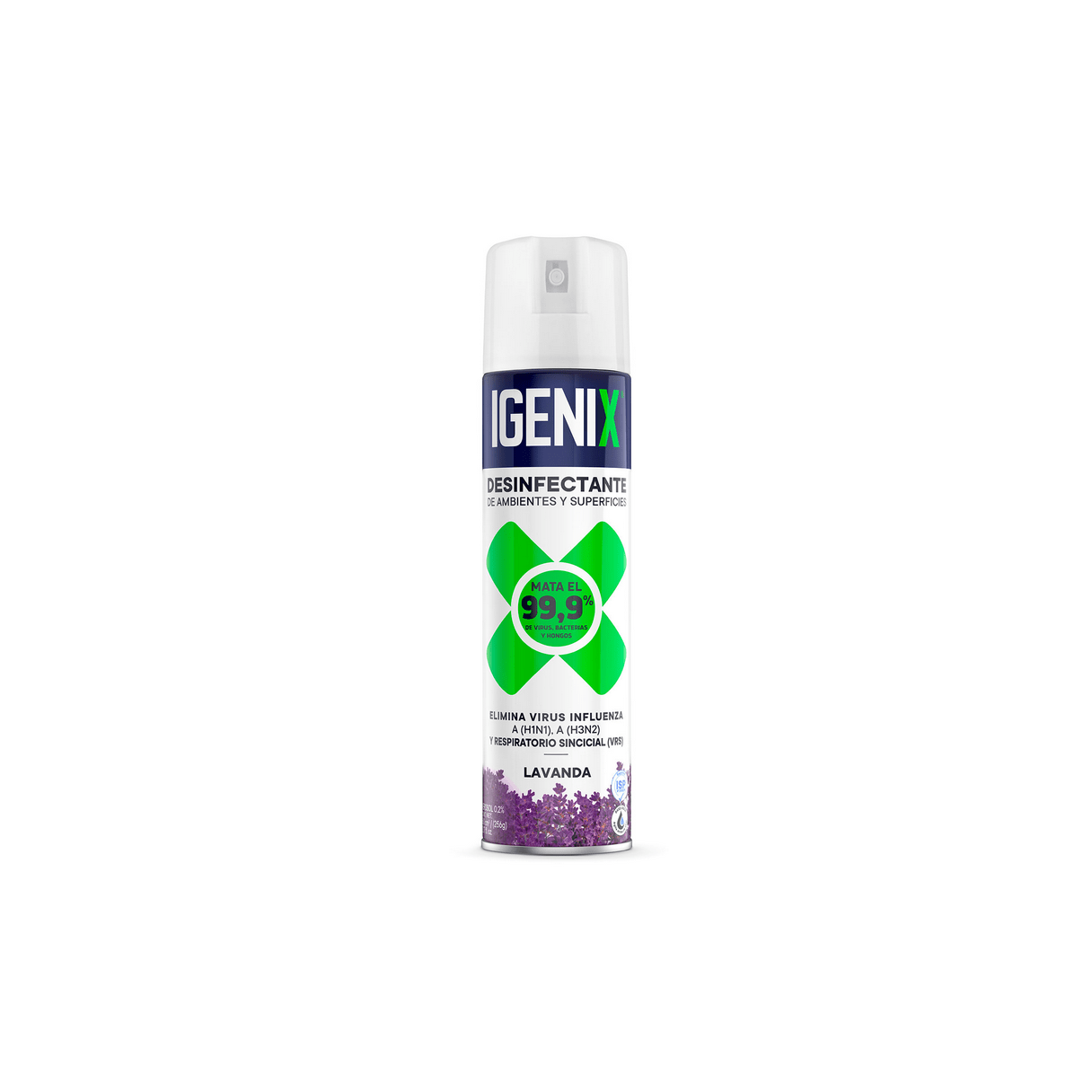 Desinfectante en aerosol Igenix 360 cc antibacterial lavanda-0