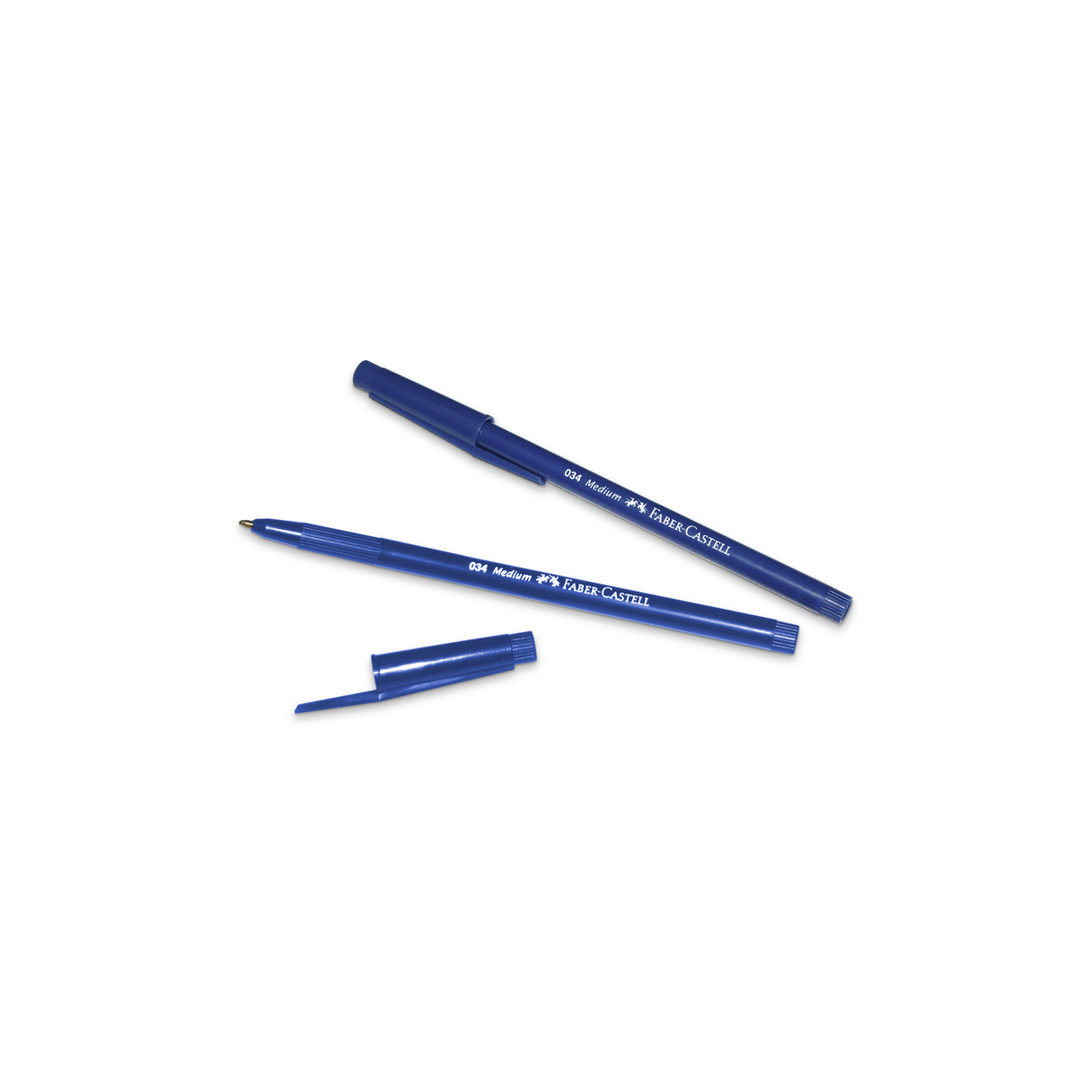 Lápiz pasta Faber Castell punta media 1 mm azul-4
