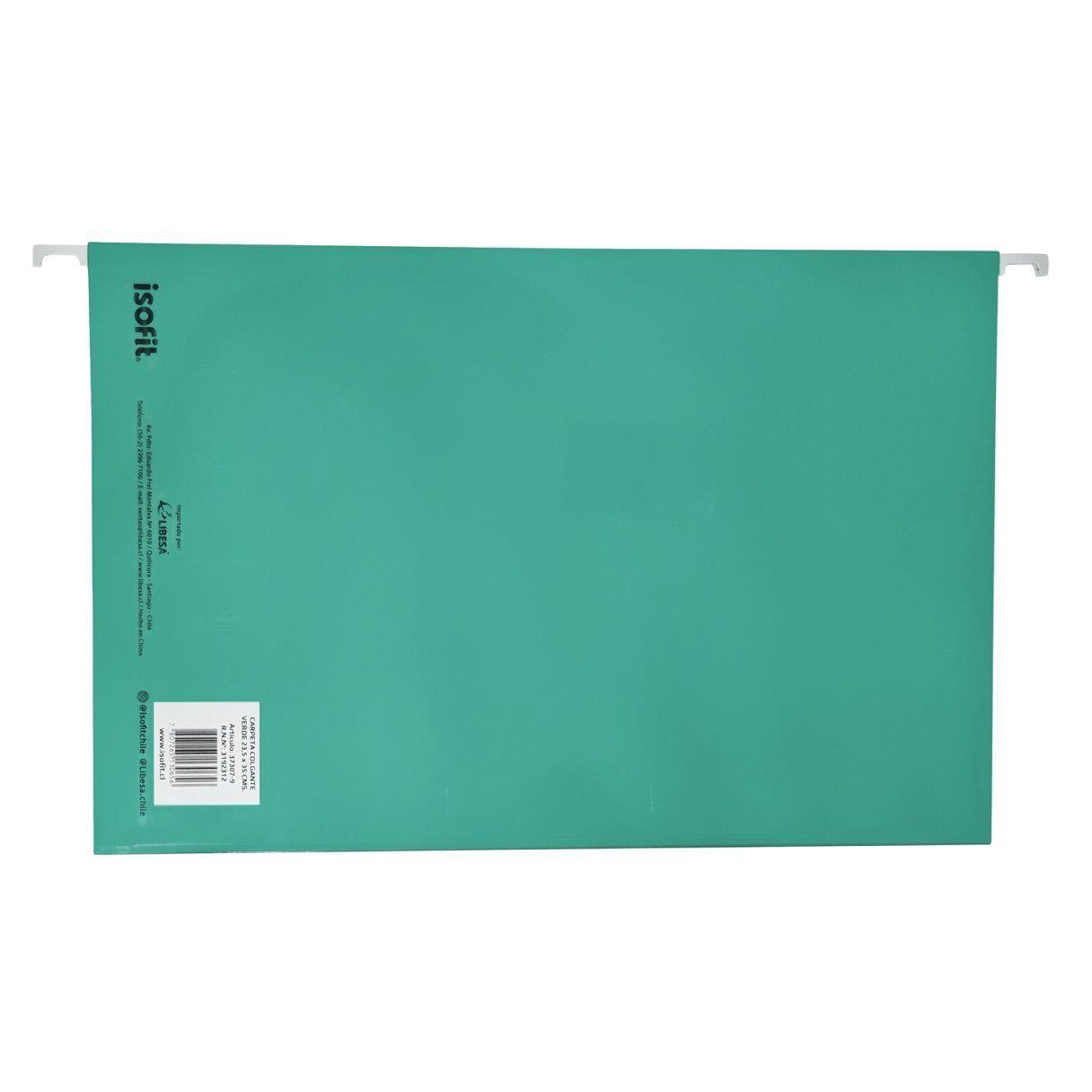 Carpeta colgante Isofit termolaminada verde-1