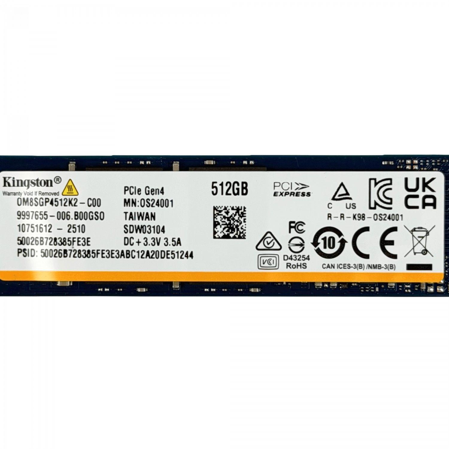 Unidad de estado sólido Kingston OM8SGP4512K2 512 GB NVMe 4700-3400 MB/s-1