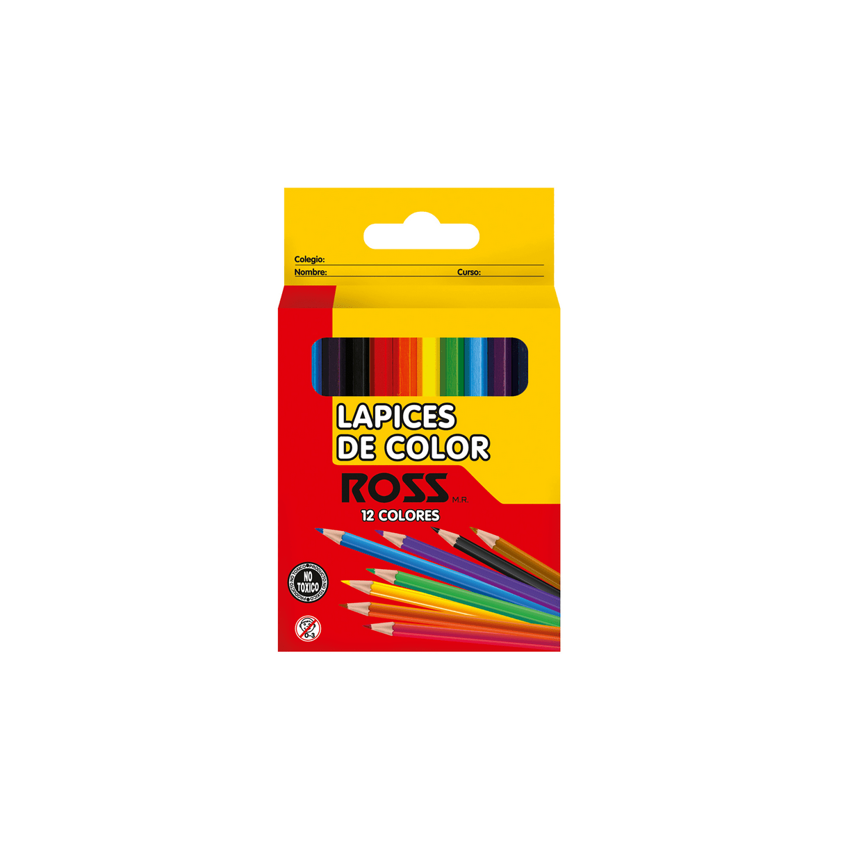 Lápices de color Ross corto 12 colores-1