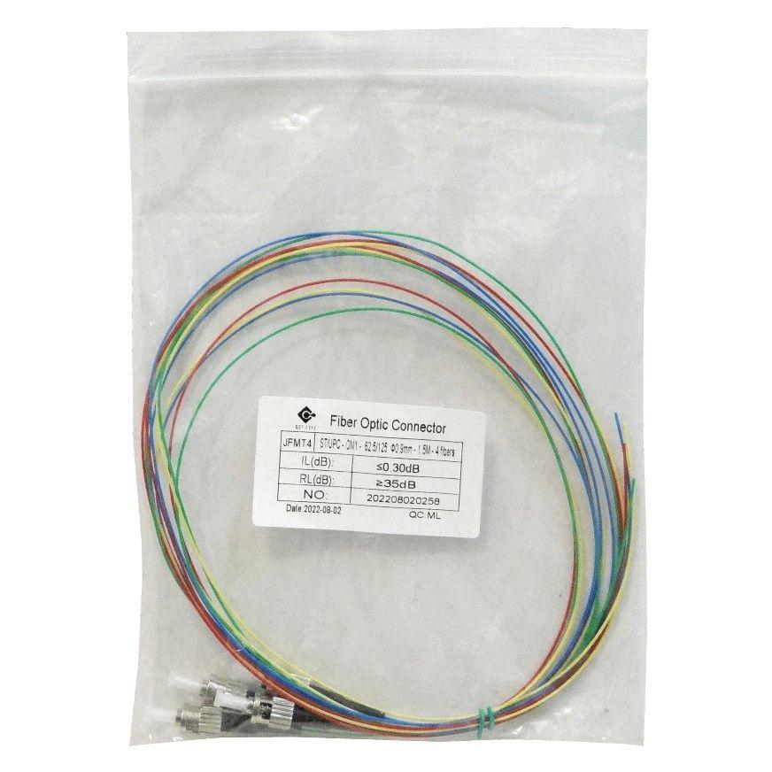 Pigtail Fibra óptica OM1 1,5 m 62,5/125 um 0,9 mm 4 unidades-5