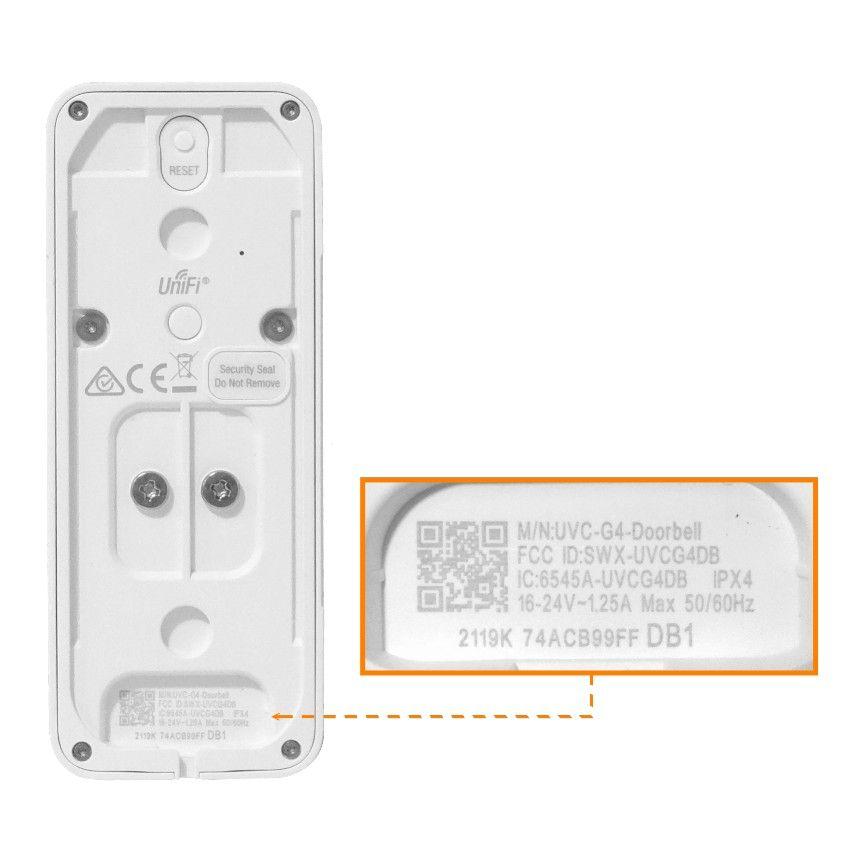 Timbre con cámara Ubiquiti G4 Doorbell 5 MP visión nocturna audio bidireccional-5