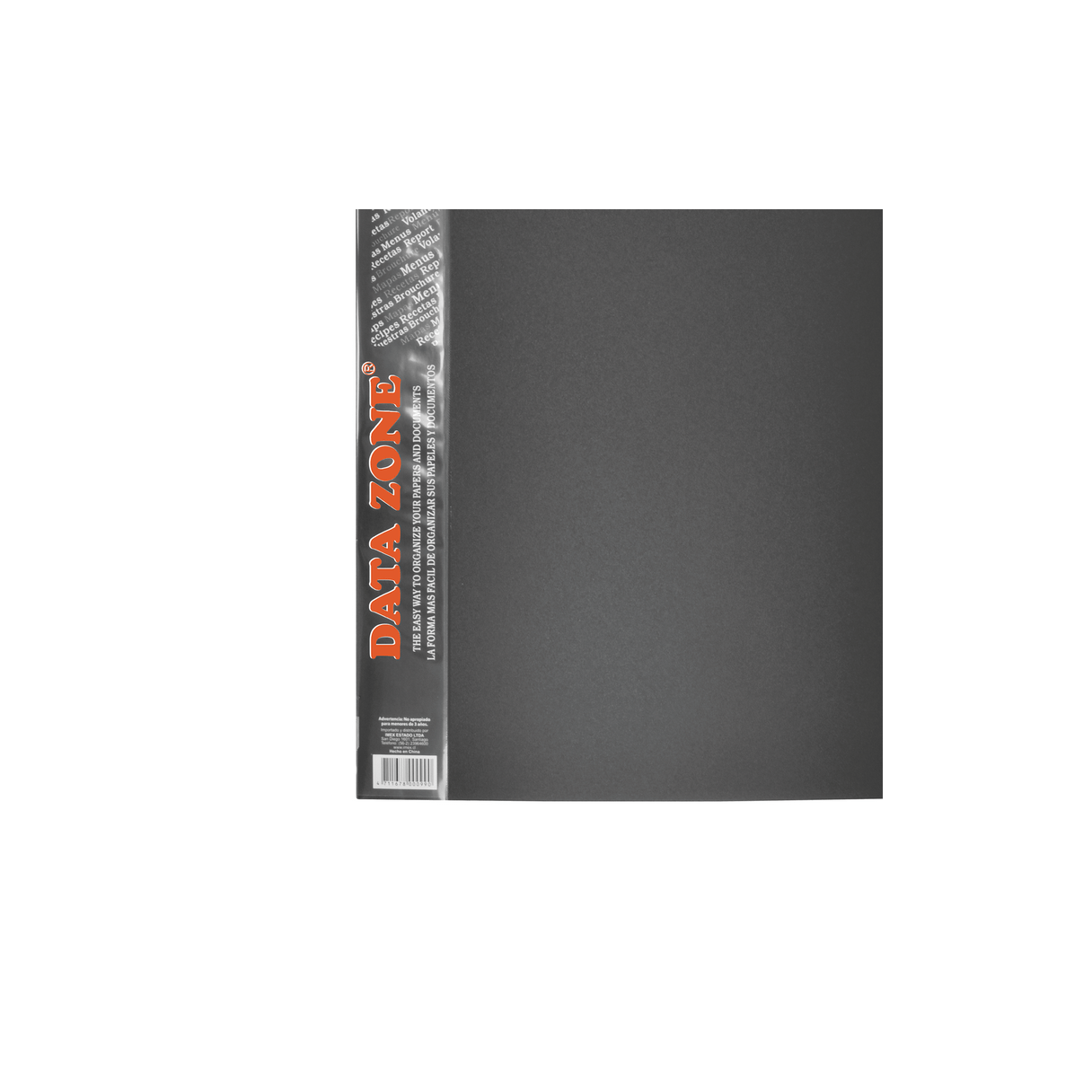 Carpeta A4 Data Zone AM-010 con 10 fundas negra-2