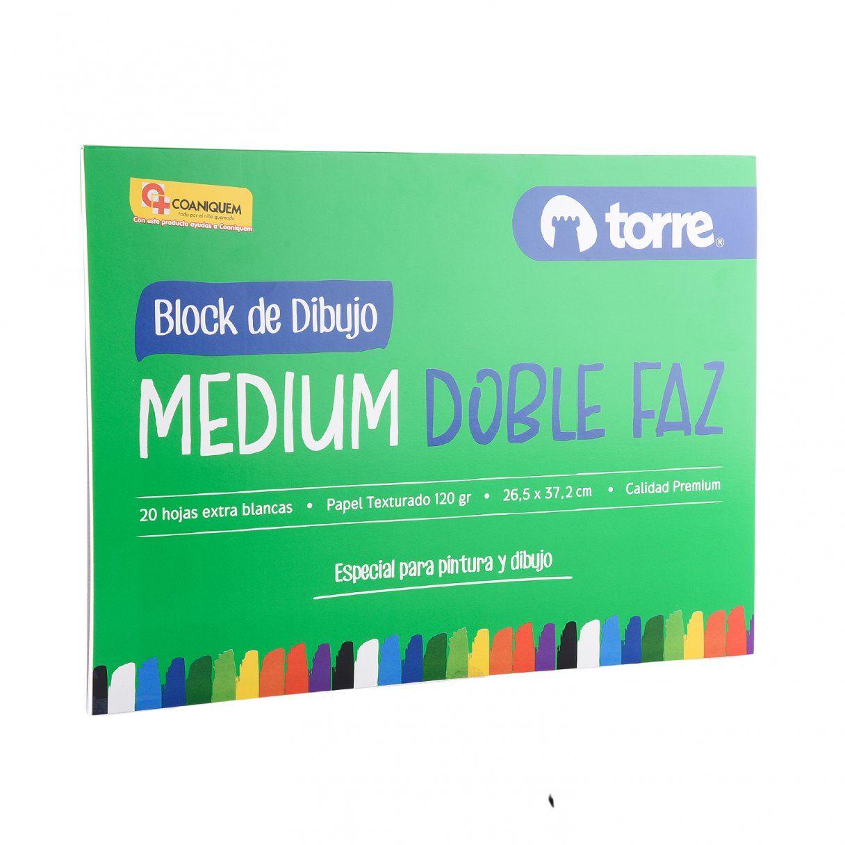 Block de dibujo Torre Medium doble faz 20 hojas-1