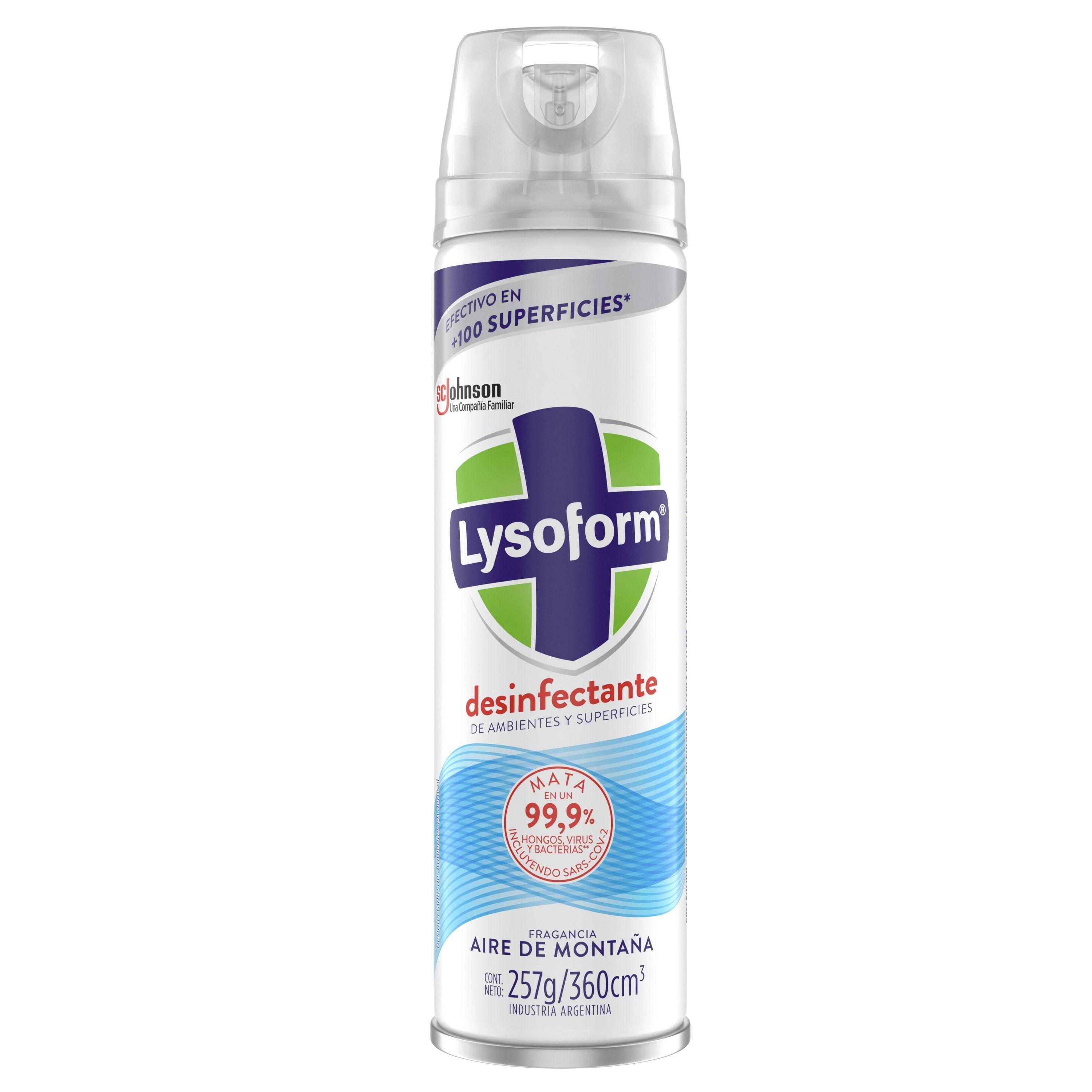 Desinfectante en aerosol Lysoform antibacterial aire de montaña 360 cc-0