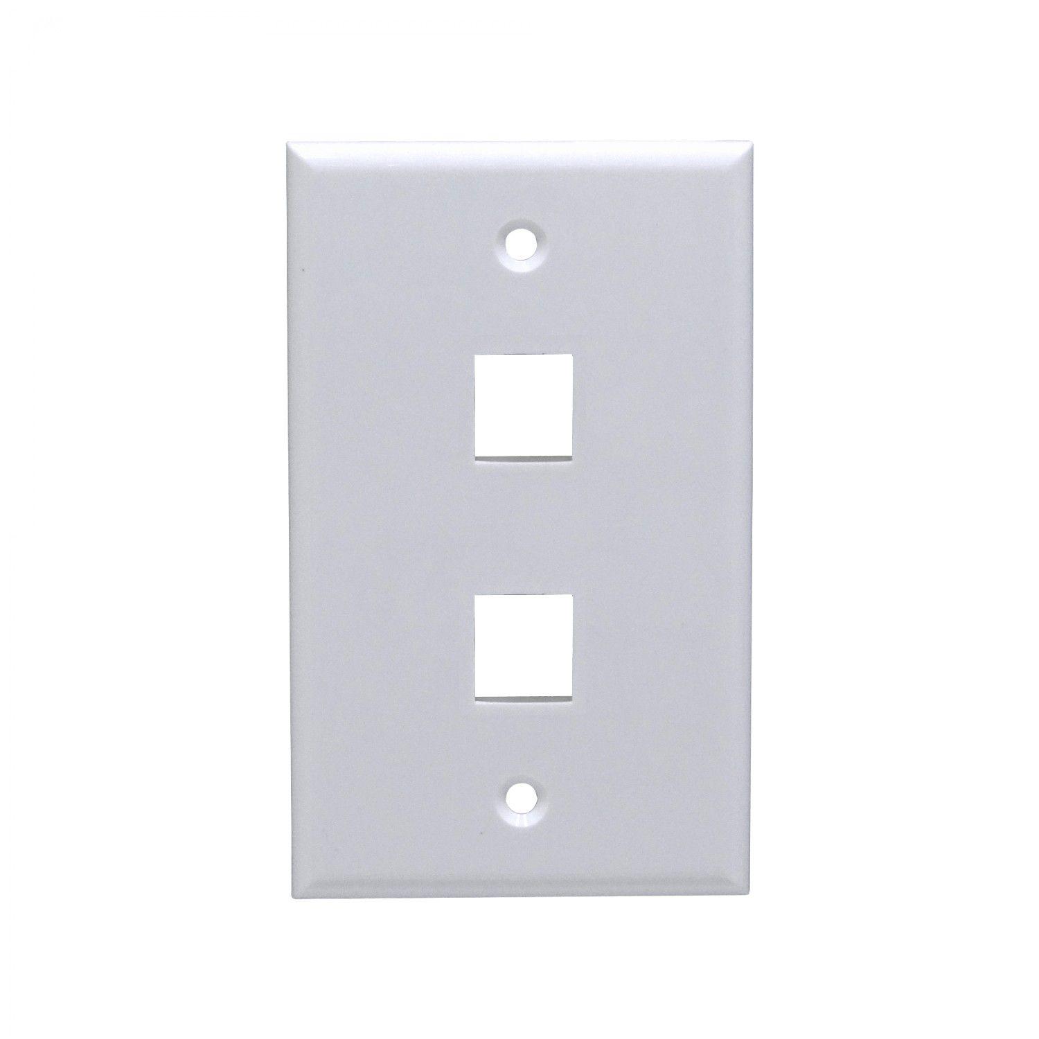 Faceplate Keystone Blanco 70x114 mm vertical-0