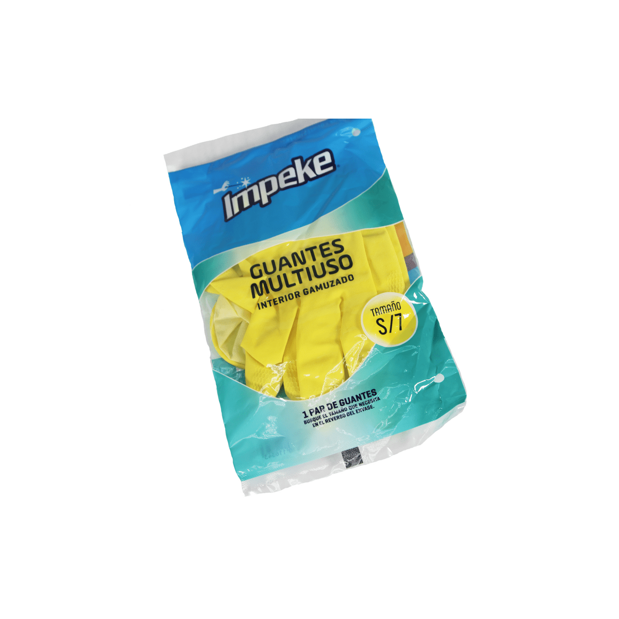 Guantes de látex Impeke multiuso talla S color amarillo-2