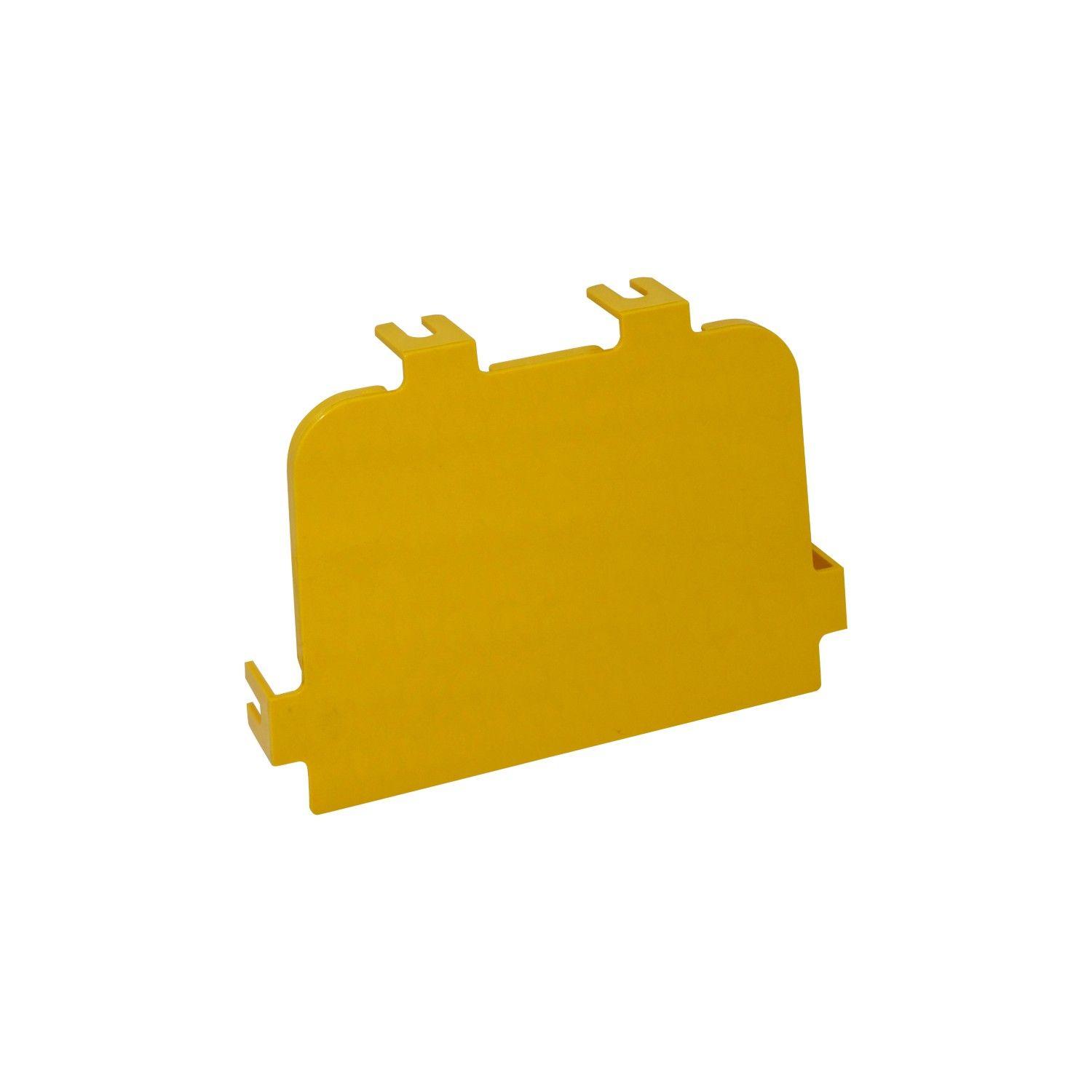 Tapa final PC+ABS LSZH 120x100 mm amarilla con conector hembra-1