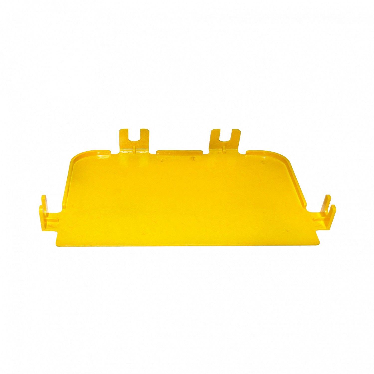 Tapa final PC+ABS LSZH 120x100 mm amarilla con conector hembra-2