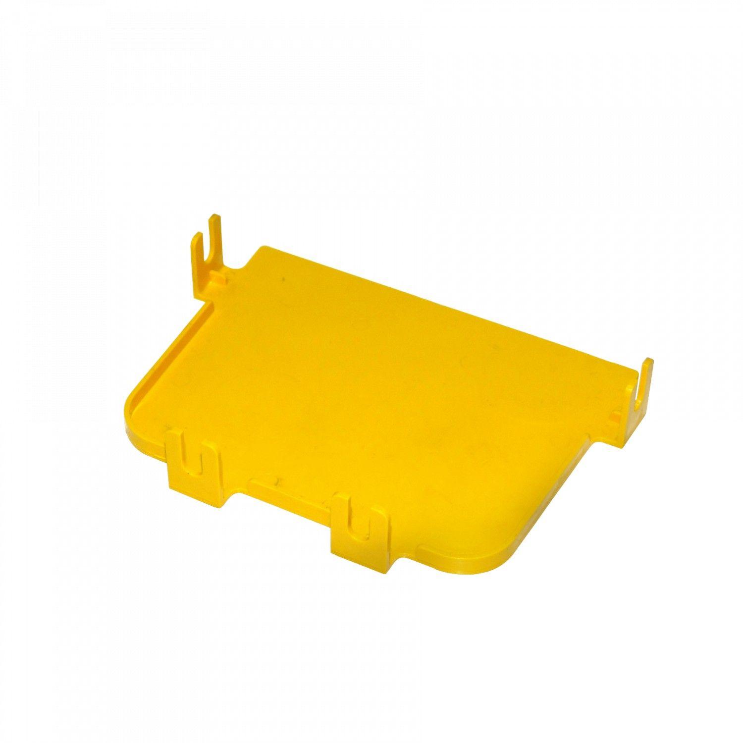 Tapa final PC+ABS LSZH 120x100 mm amarilla con conector hembra-5