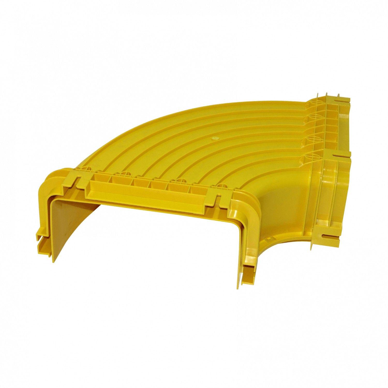 Ángulo plano 90º 240x100 mm PC+ABS LSZH amarillo-3