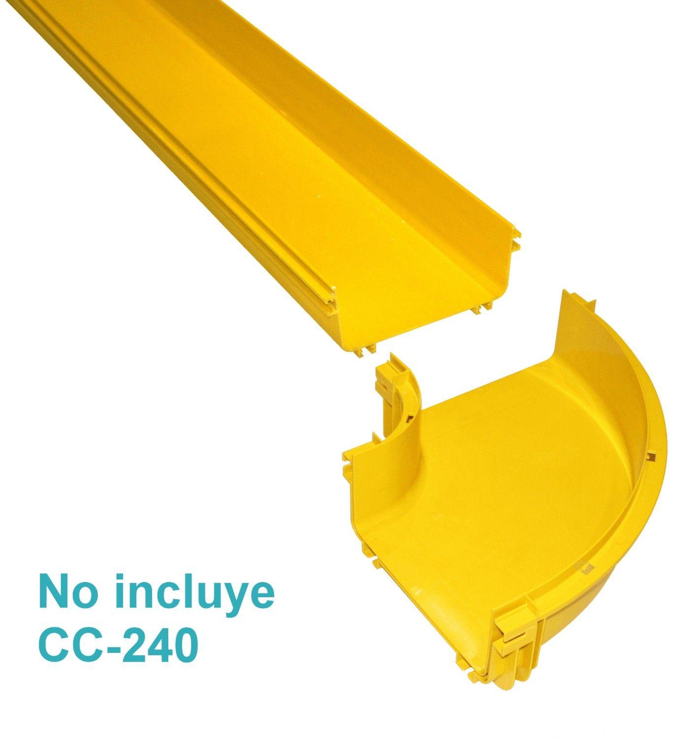 Ángulo plano 90º 240x100 mm PC+ABS LSZH amarillo-4
