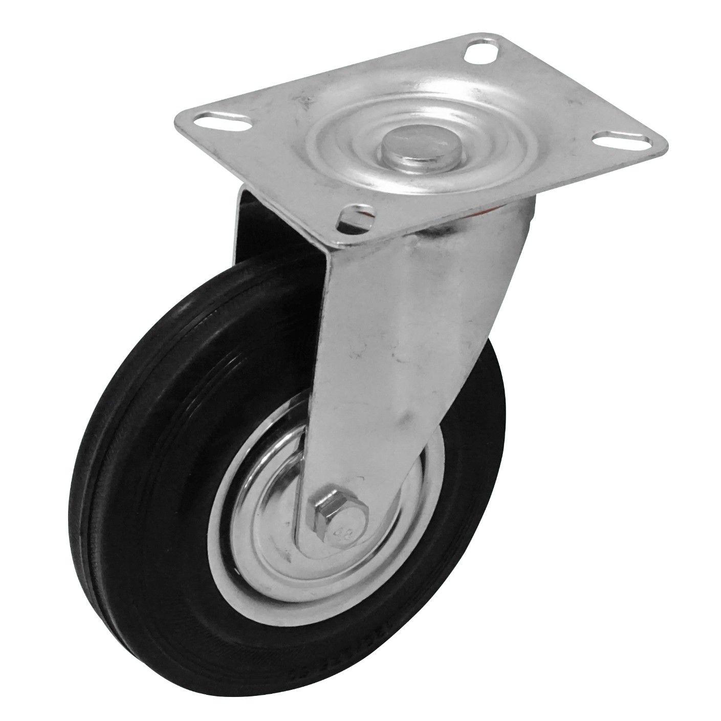 Rueda giratoria 5 pulgadas soporta 125 kg 82x100x155 mm negra-1