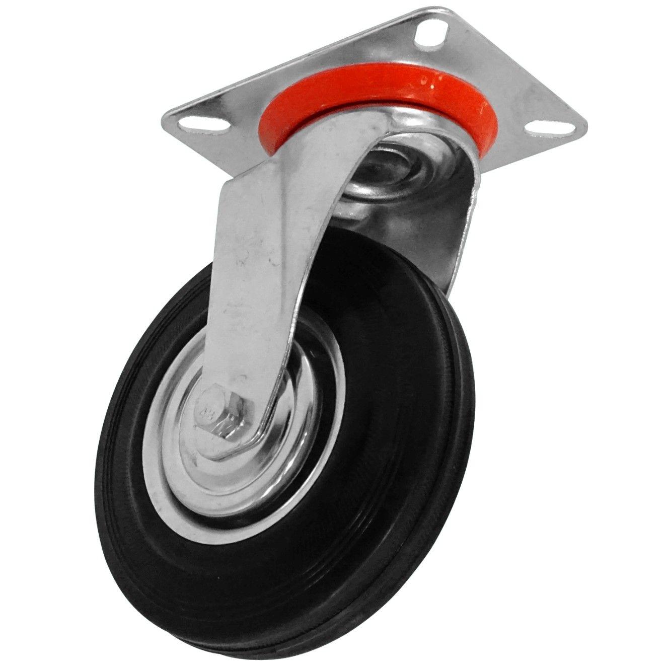 Rueda giratoria 5 pulgadas soporta 125 kg 82x100x155 mm negra-3