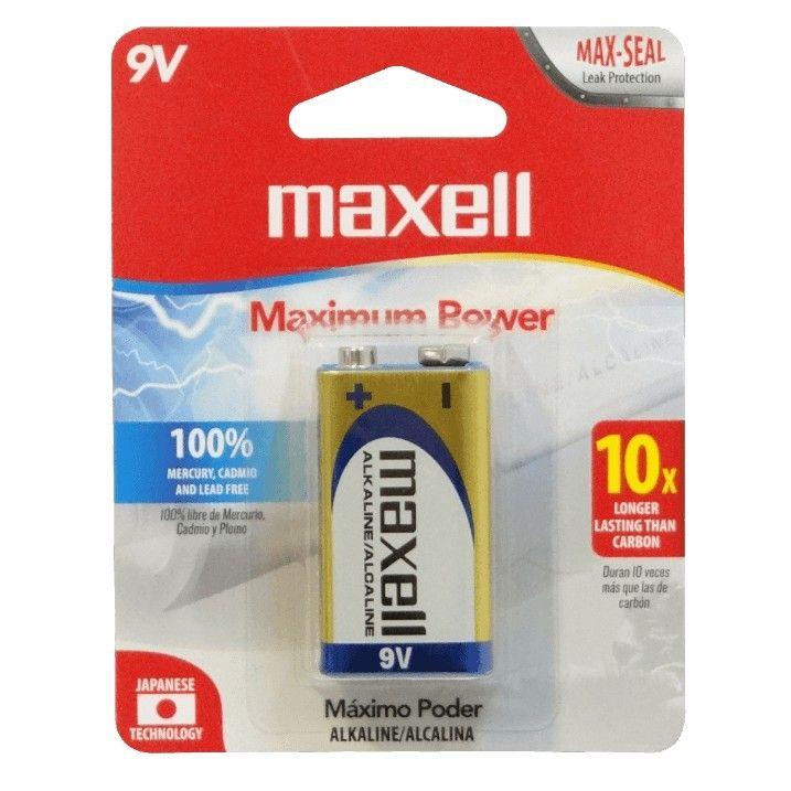 Batería Maxell 9V alcalina 6LF22B19V blister-0