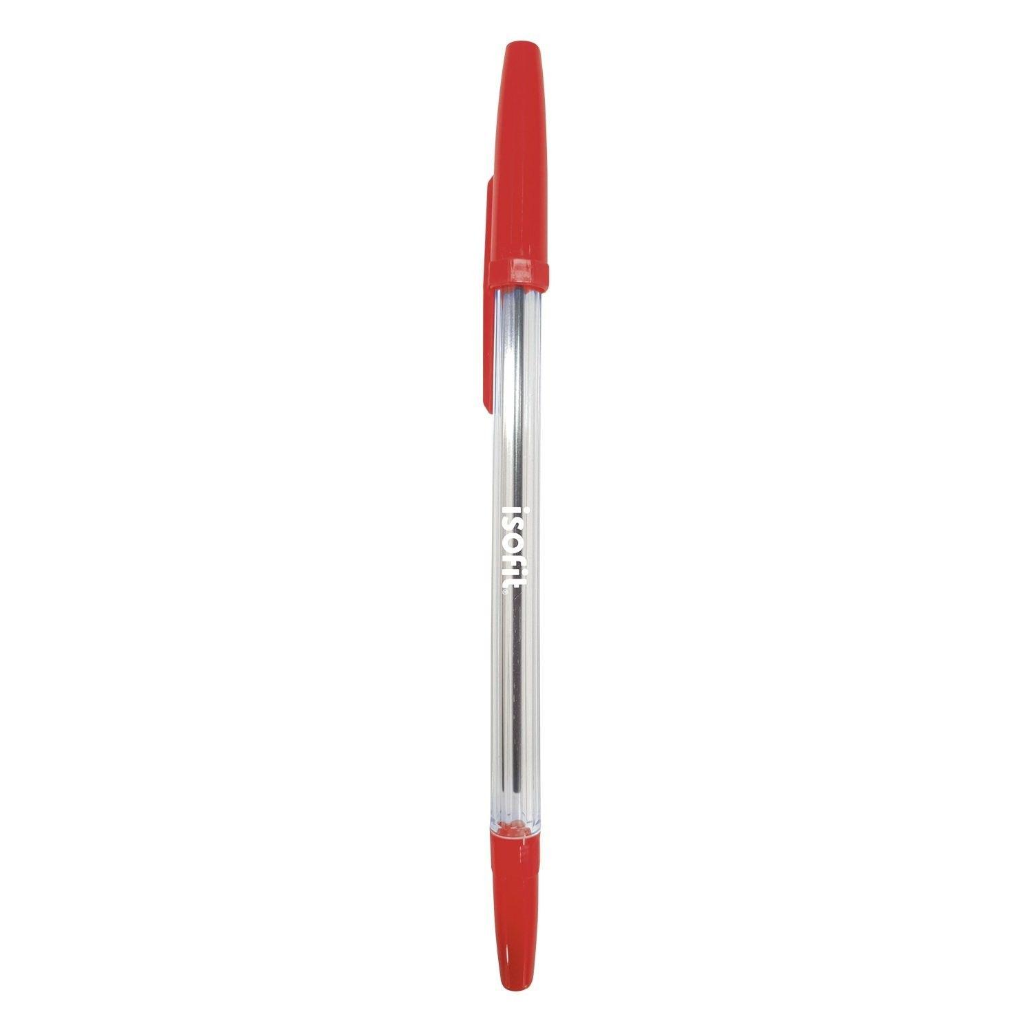 Lápiz pasta Isofit 0,8 mm punta fina rojo-0