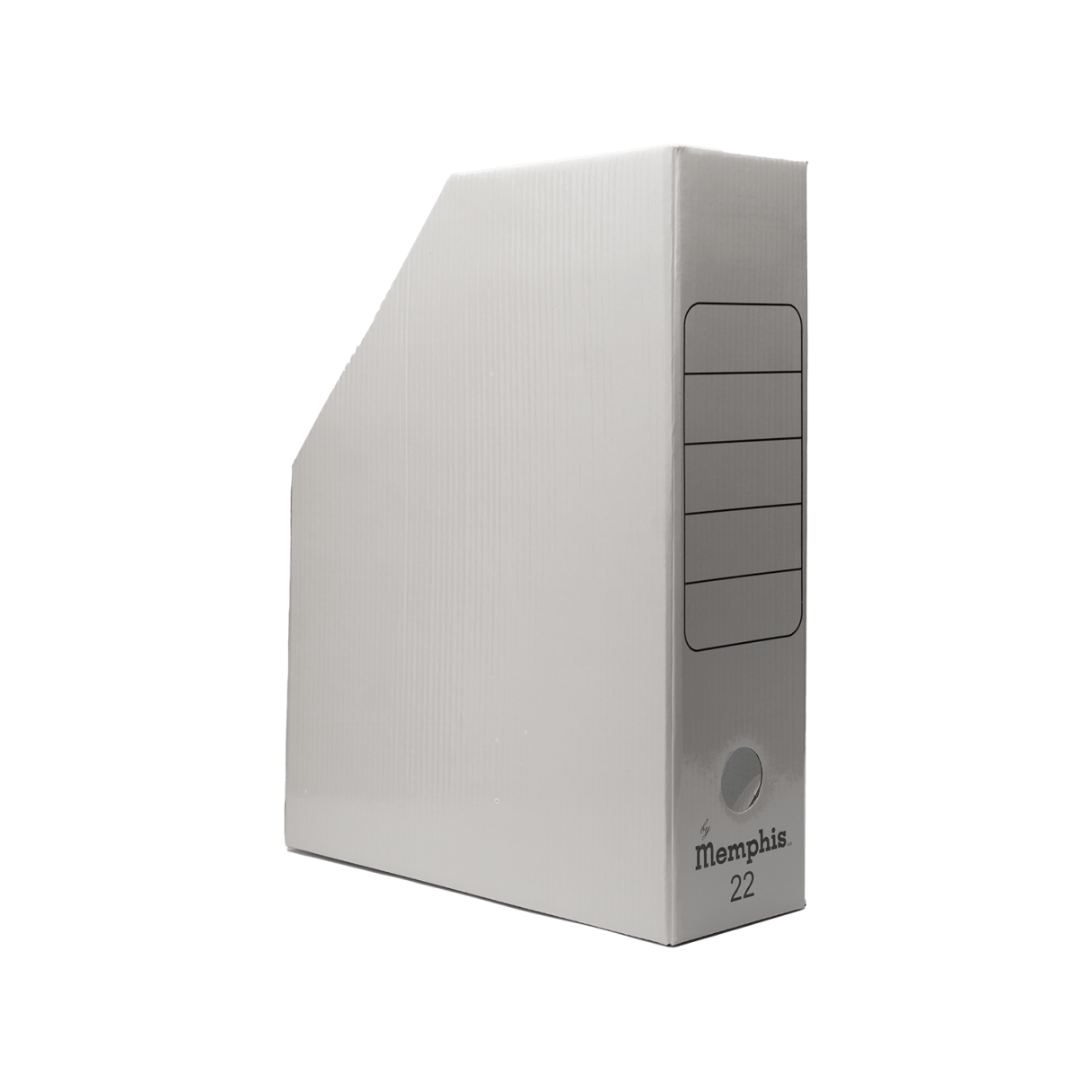 Caja revistera Memphis Oficio N° 22 gris-2