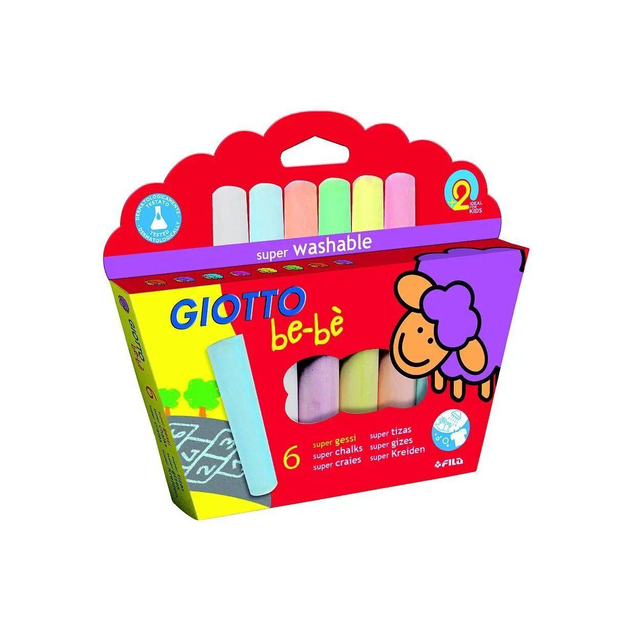 Tiza Giotto Jumbo Bebé 6 unidades colores-0