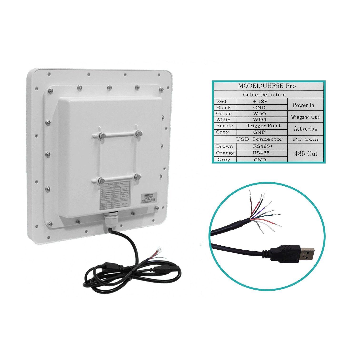 Lector RFID ZK TAG UHF 9 dBi 865-868 MHz 9-15 V-5