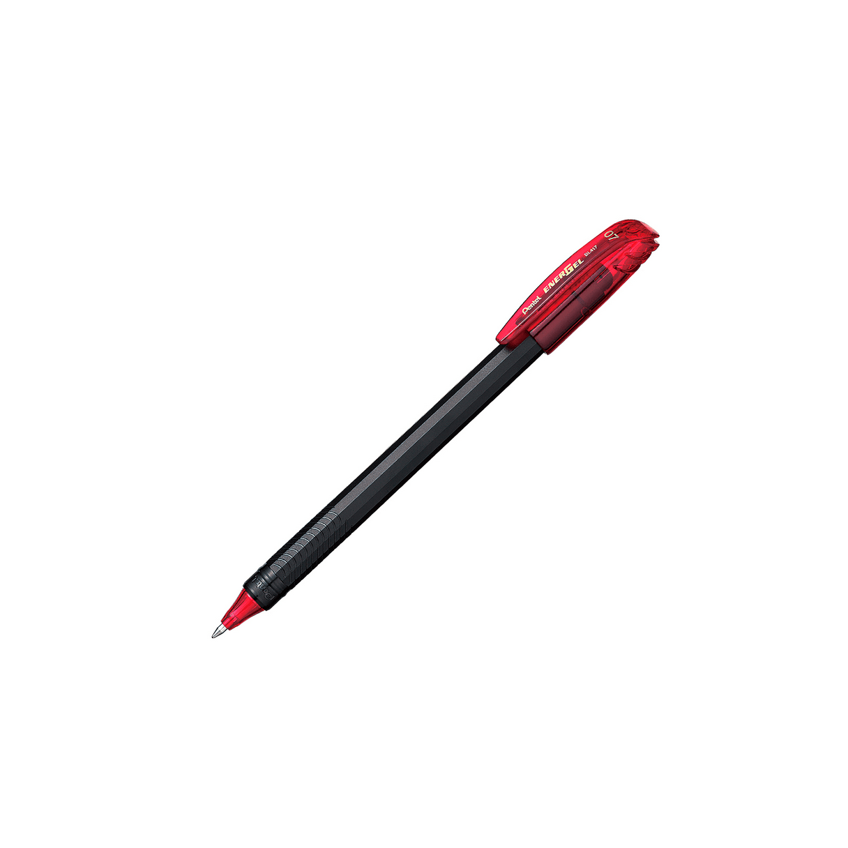 Bolígrafo gel Pentel Makkuro punta metálica 0,7 mm rojo-1