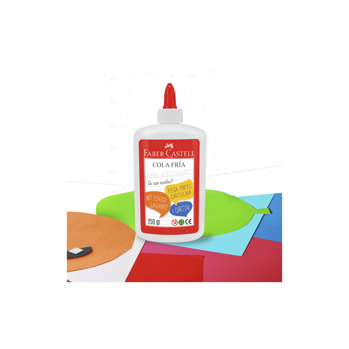 Adhesivo cola fría Faber-Castell escolar 250 g-1