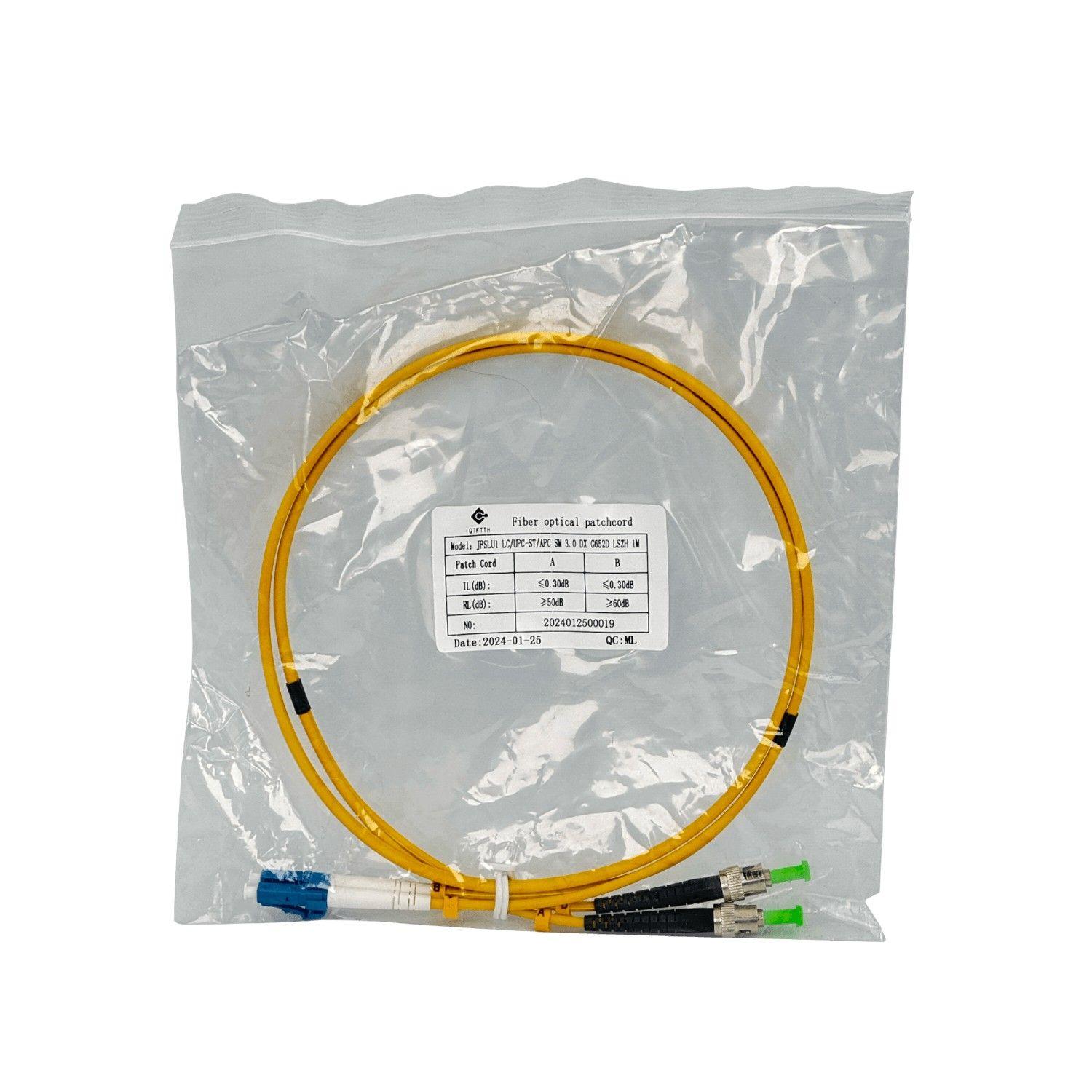 Cable de fibra óptica LC/UPC-ST/APC Monomodo 1 m Duplex 9/125 um 3 mm-4