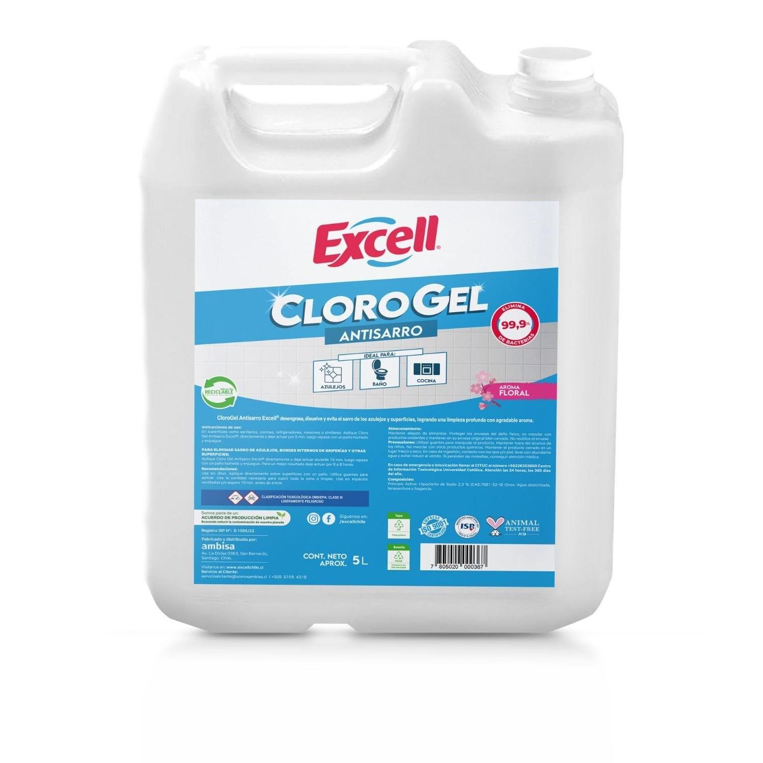 Limpiador clorogel Excell Anti sarro 5 L-0