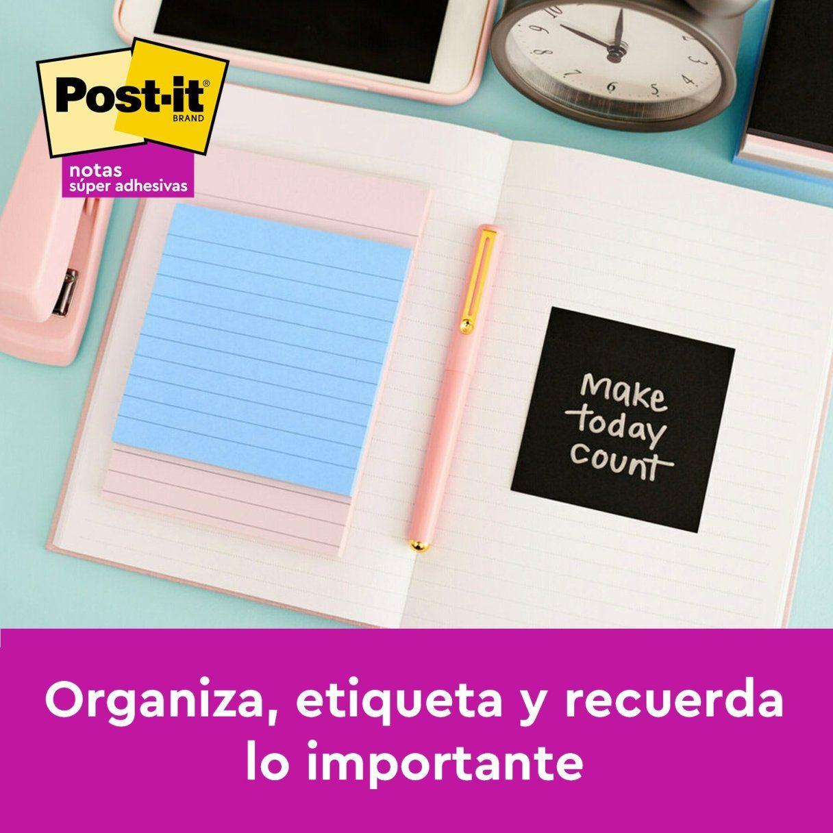 Notas adhesivas 3M Post-It Super Sticky 76x76 mm 60 hojas negro-2