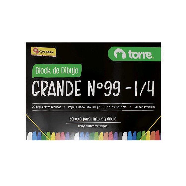 Block de dibujo Torre 99 1/4 grande 20 hojas 140 g/m2-0