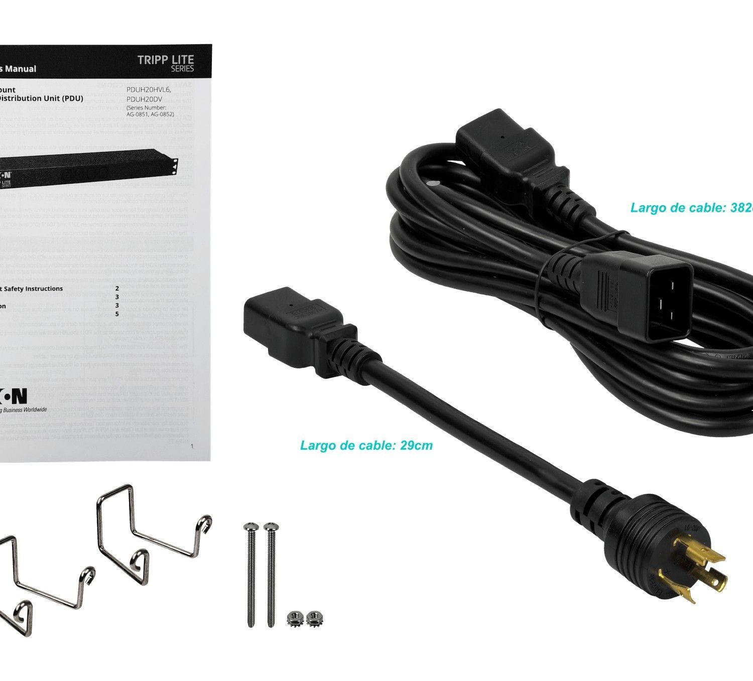 PDU Tripplite 14 enchufes 12 C13 2 C19 1 C20 16 A Rack 1U 2P+T-3