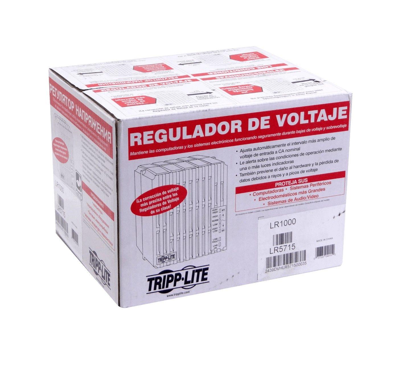 Regulador de tensión Tripplite 1000 W 4 salidas C13 174-280 VAC-4