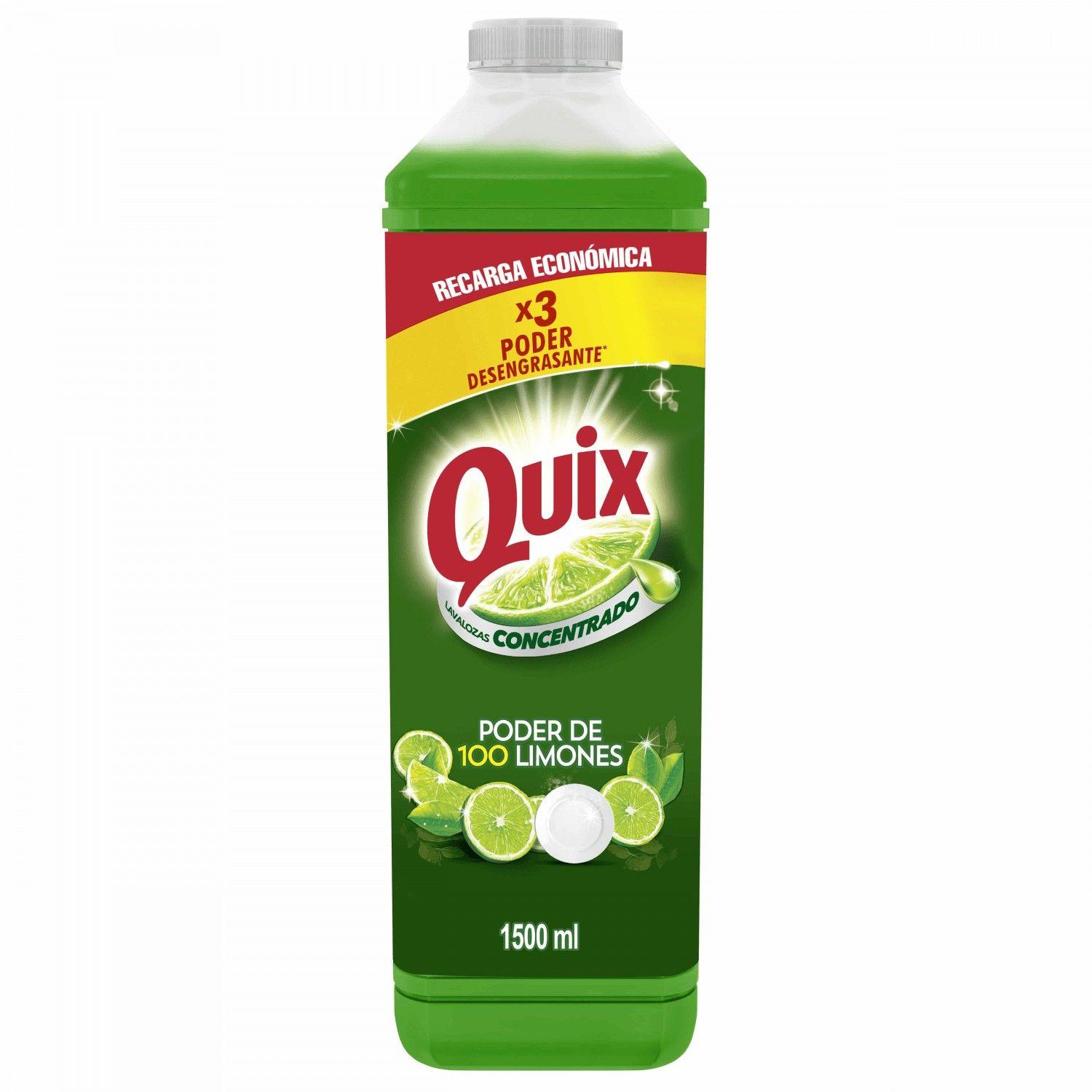 Lavalozas líquido Quix recarga 1,5 L limón-0