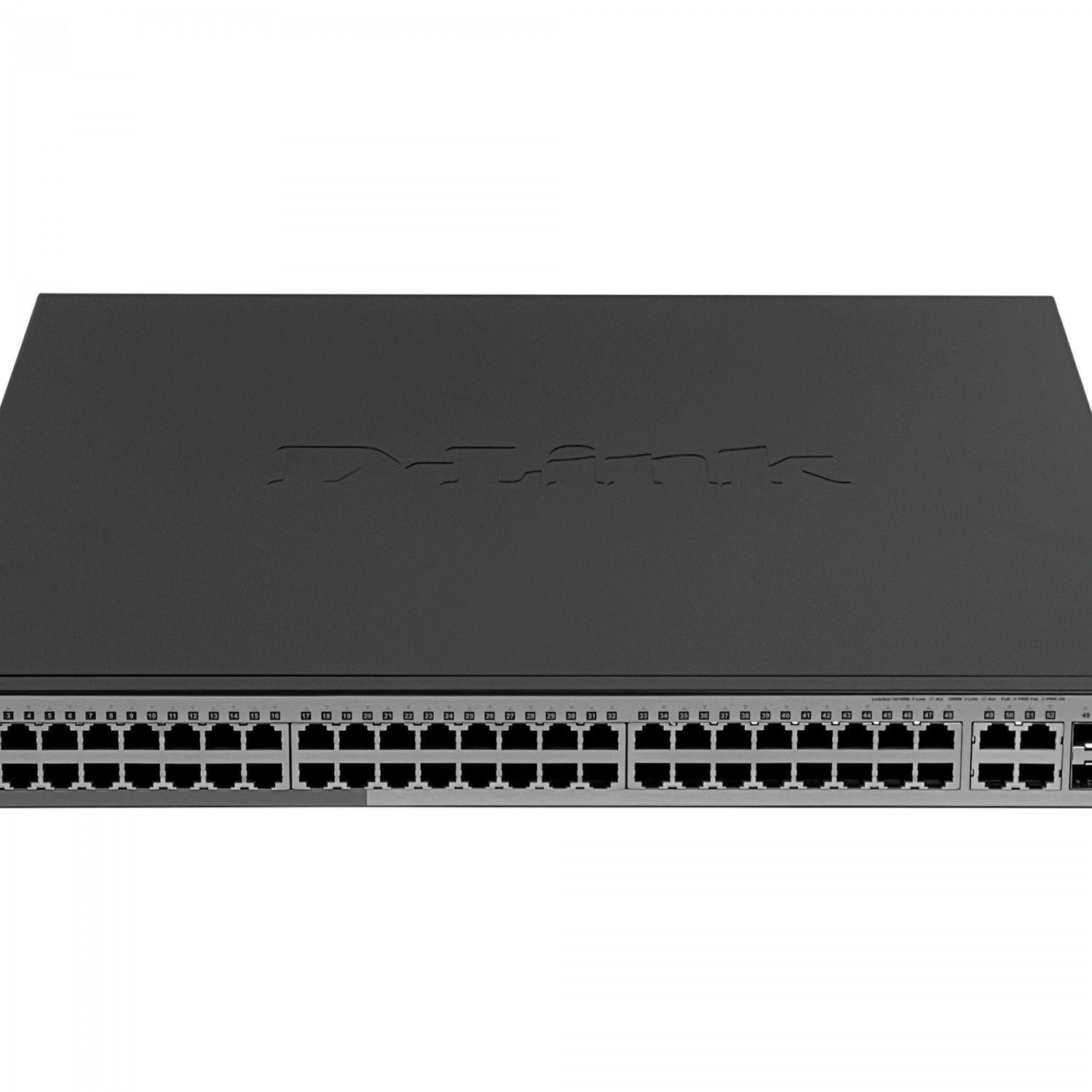 Switch D-Link 48 puertos PoE+ 4 SFP 370 W-1