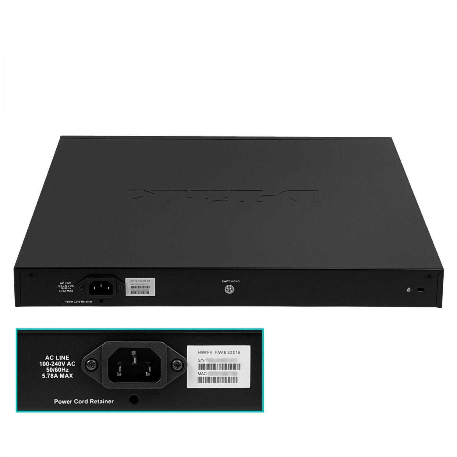 Switch D-Link 48 puertos PoE+ 4 SFP 370 W-2