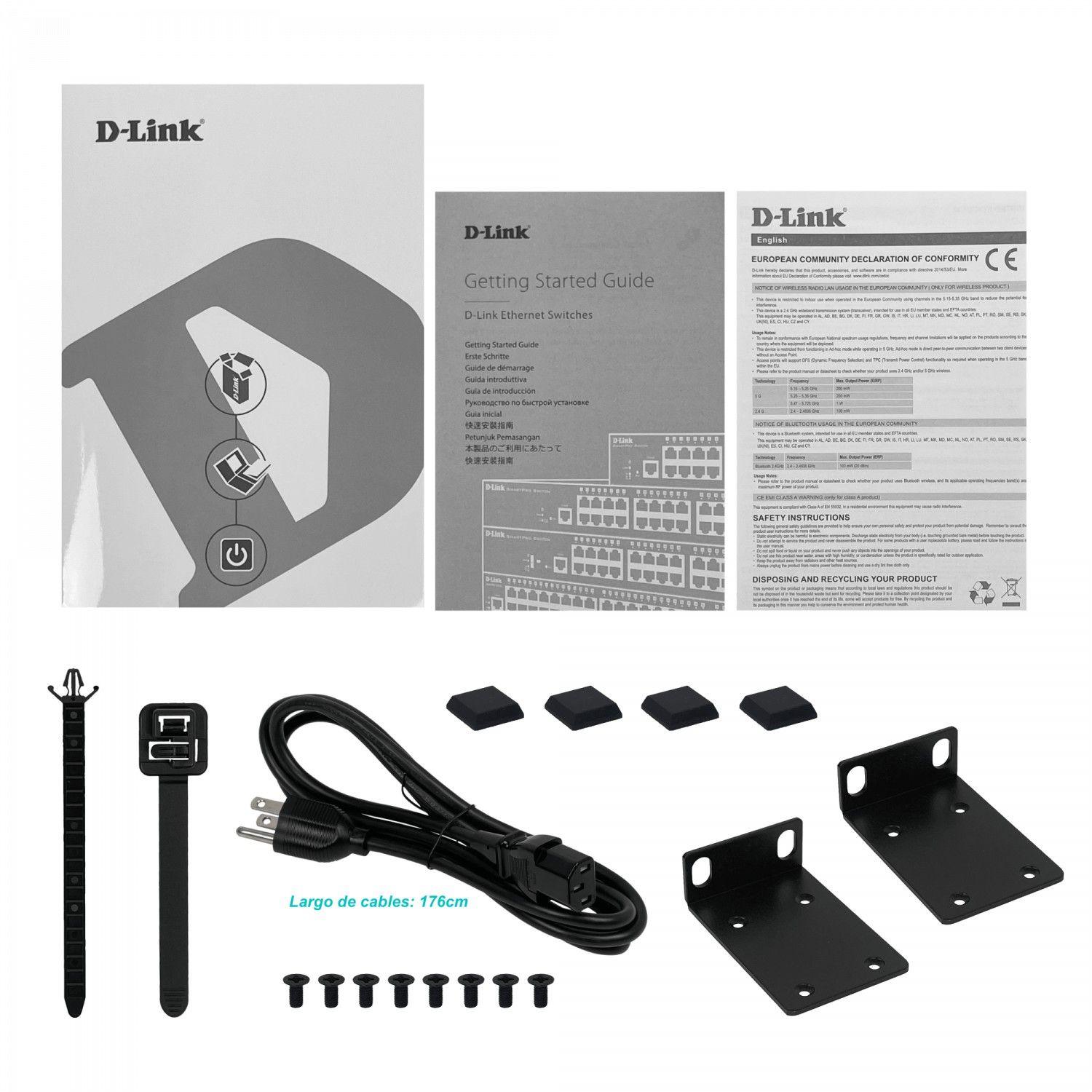 Switch D-Link 48 puertos PoE+ 4 SFP 370 W-4
