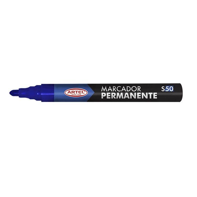 Marcador permanente Artel punta redonda 3,5 mm azul-0