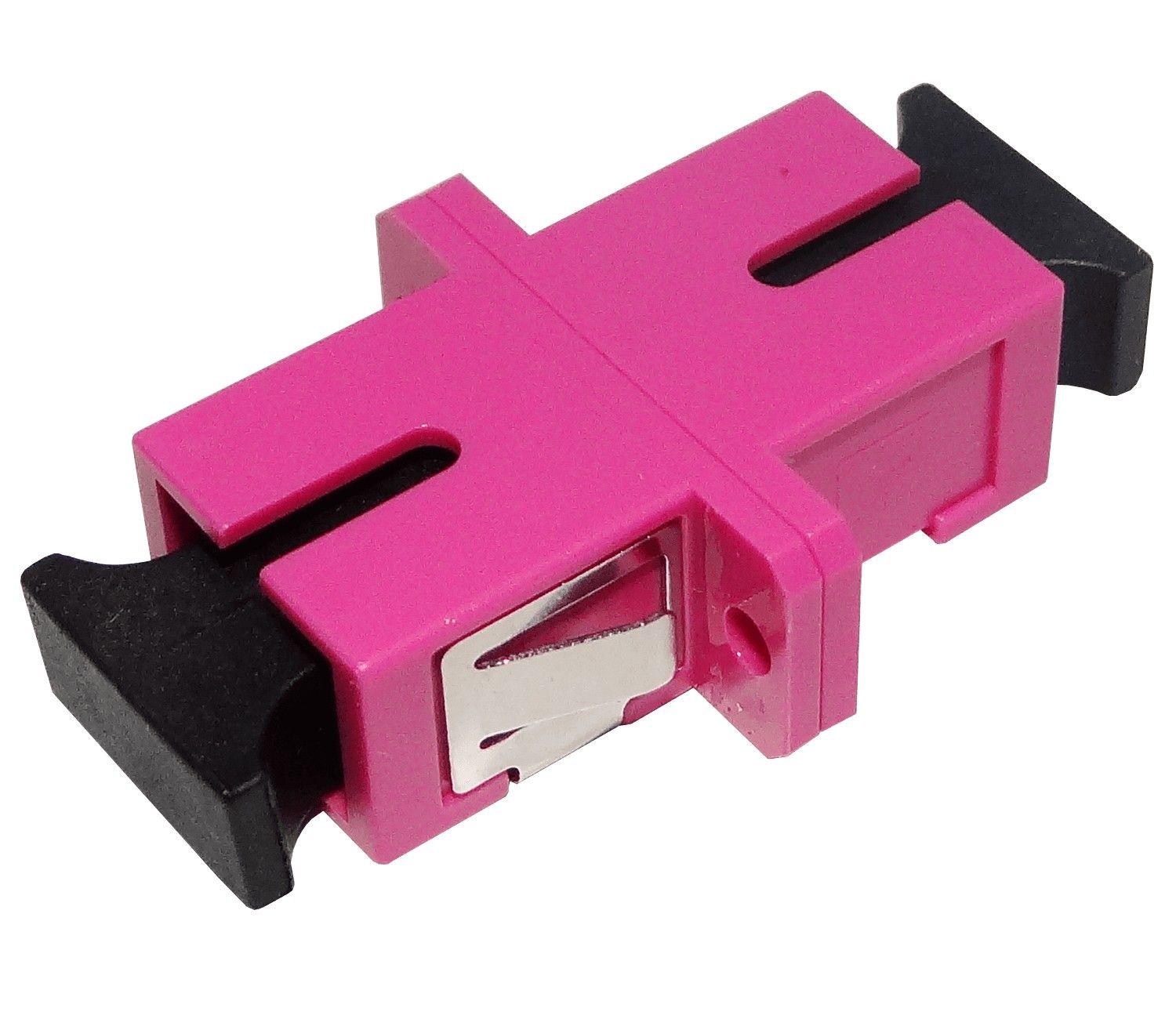 Adaptador de fibra Fibra SC-SC OM4 SX-Simplex fucsia-1