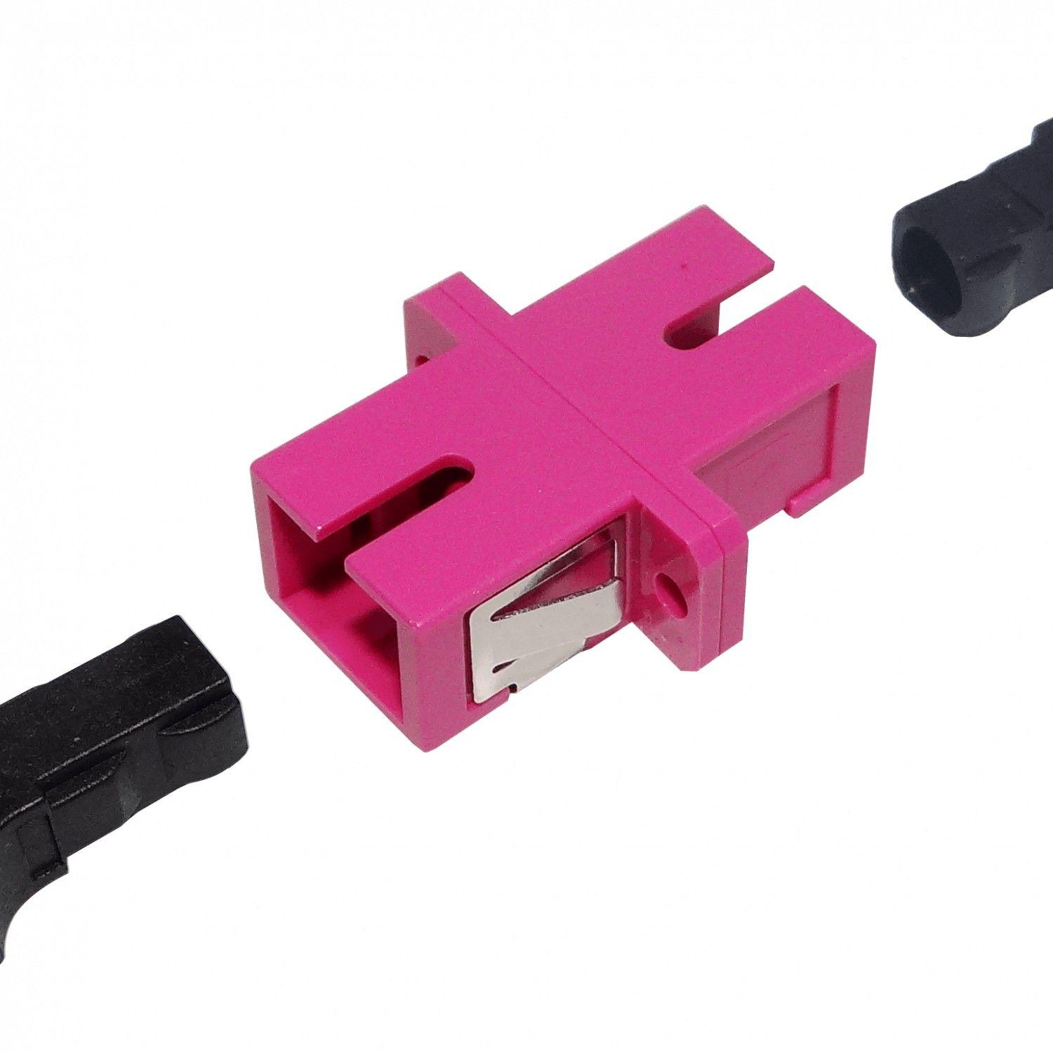Adaptador de fibra Fibra SC-SC OM4 SX-Simplex fucsia-2