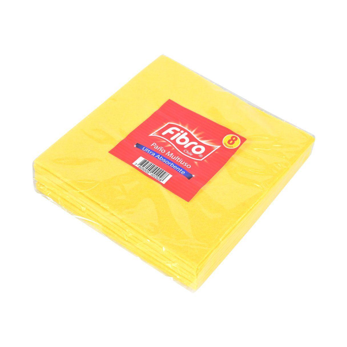 Paño absorbente Fibro multiuso 38x40 cm 8 unidades-0