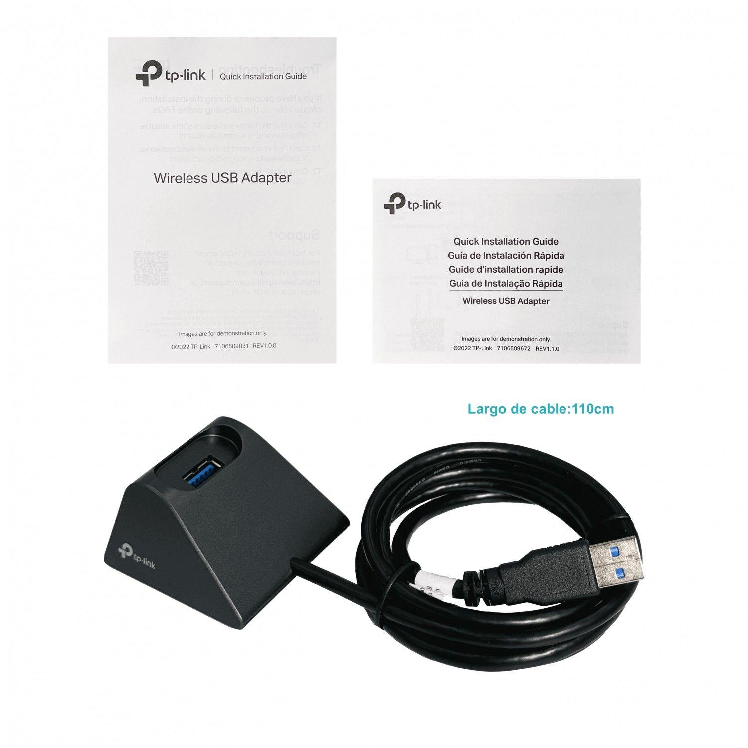 Adaptador WiFi TP-LINK AXE5400 2402+2402+574 Mbps 6/5/2,4 GHz USB 3.0 110 cm-5