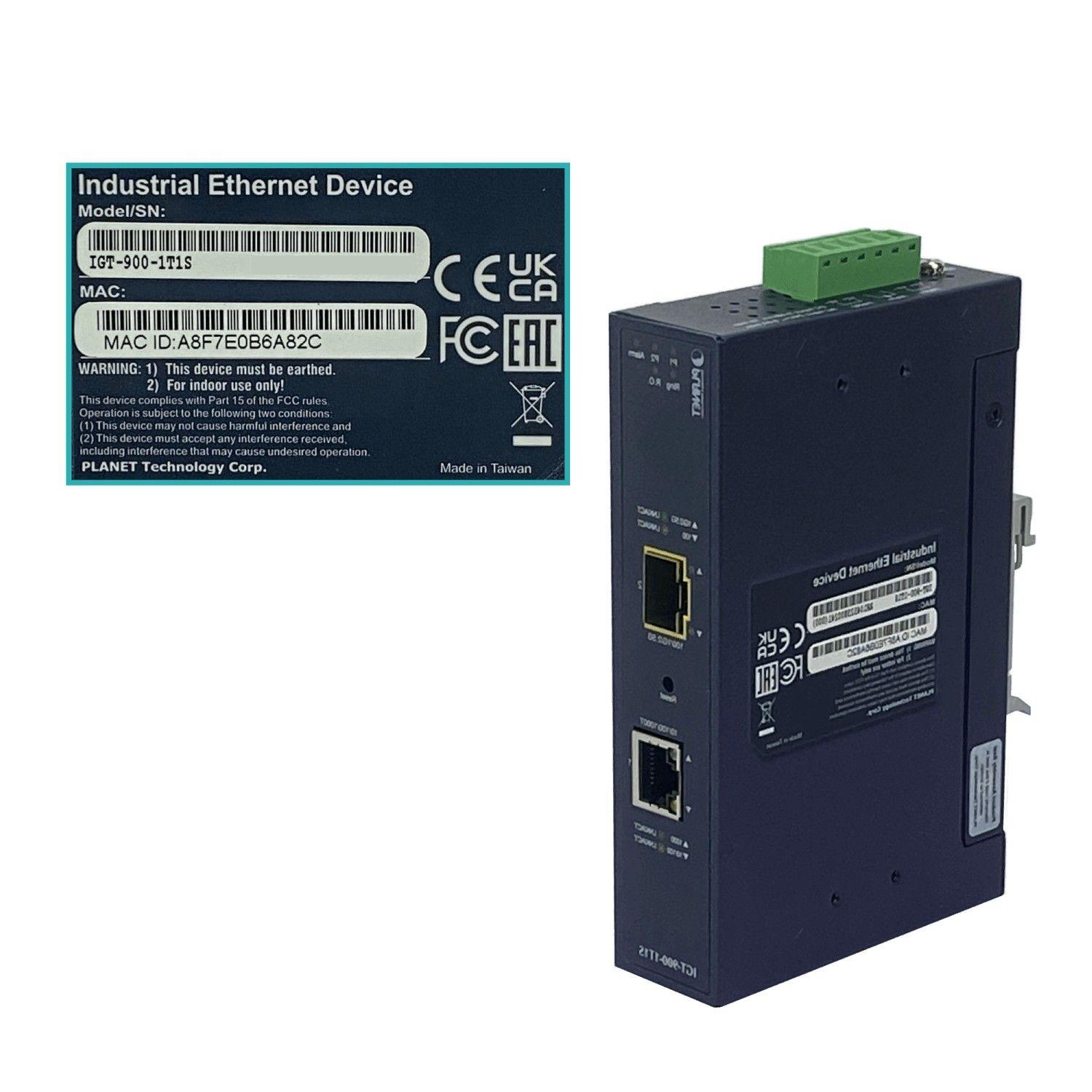 Convertidor de medios Planet SFP 1-1000 requiere 9-48 VDC-5