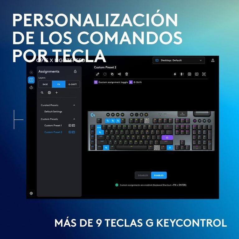 Teclado gamer Logitech G915 X Lightspeed inalámbrico RGB-4