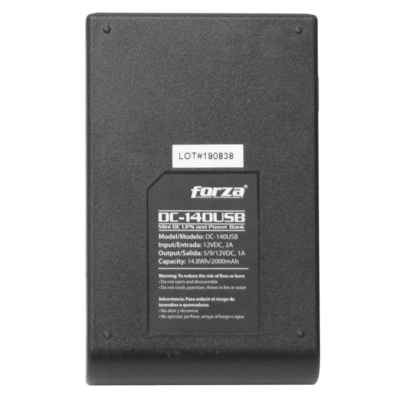 UPS Forza DC 15 WH 2000 mAh 12 V 2 A USB/Plug-3